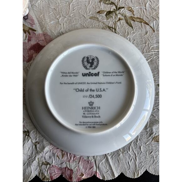 UNICEF Heinrich Collector Plate "Child of the U.S.A." 756/24,500 - Picture 7 of 7